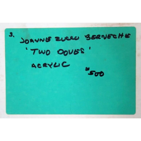 Joanne Zucco Berneche "Two Doves" Acrylic Art 17.75" x 22.75" Unframed Original - Picture 7 of 7